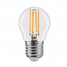 Лампа светодиодная филаментная Lexman E27 220 В 4.5 Вт шар прозрачный 470 лм, белый свет