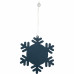 Украшение ёлочное «Снежинка» 11 см дерево цвет синий