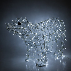 Электрогирлянда-фигура «Медведь» для улицы 300 ламп, 80 см, цвет холодный белый