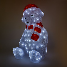 Электрогирлянда-фигура «Медведь» для улицы 120 ламп, 55 см, цвет холодный белый