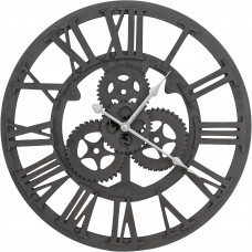 Часы настенные круглые 45 см чёрные