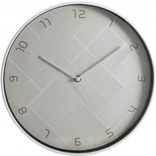 Часы настенные «Графика» пластик серые 30х30х4 см