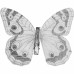 Ёлочное украшение на клипсе Бабочка цвет серебристый