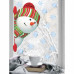Наклейка "Снеговик выглядывает" 35x50 см