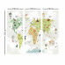 Фотообои «Карта мира» 3D флизелиновые 300х270 см L13-094