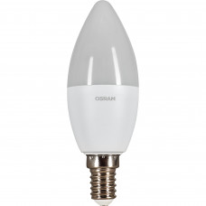Лампа светодиодная E14 220-240 В 6.5 Вт свеча матовая 550 лм, холодный белый свет