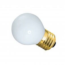 Лампа накаливания E27 10 Вт колба белая, теплый белый