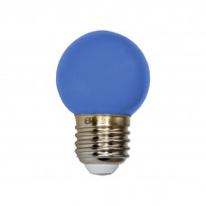 Лампа светодиодная E27 5 LED ø45 мм шар, цвет синий IP65