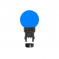Лампа светодиодная 6 LED ø45 мм шар свет цвет синий