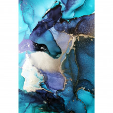 Картина на стекле «Бирюзовый акрил 2» 40x60 см