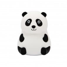 Силиконовый ночник панда 11х11х14 см, теплый белый свет, цвет белый