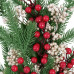 Ветка рождественская с ягодами литая 50 см