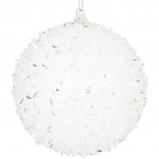 Елочный шар «Снежок» ø8 см пластик белый