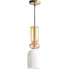 Светильник подвесной Lumion Gillian 4589/1, 1 лампа, 3 м², цвет золотистый/белый