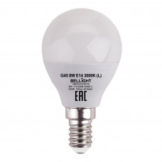 Лампа светодиодная Bellight E14 220-240 В 8 Вт шар малый матовая 750 лм теплый белый свет