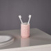 Стакан для зубных щеток с разделителем Rosy керамика цвет розовый