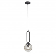 Люстра подвесная Vitaluce Флейта, 1 лампа, 2 м², цвет черный/прозрачный