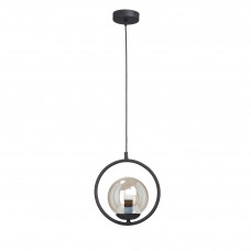 Люстра подвесная Vitaluce Тенор, 1 лампа, 2 м², цвет черный/прозрачный