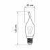 Лампа накаливания Bellight E14 230 В 60 Вт свеча на ветру прозрачная 3 м2 свет тёплый белый