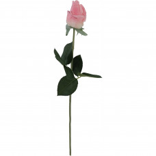 Роза искусственная soft-touch h40 см, цвет розовый