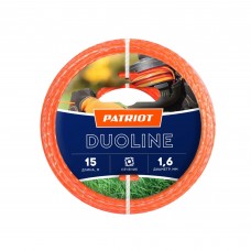Леска для триммера Patriot Duoline ø1.6 мм 15 м квадрат