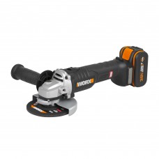 УШМ аккумуляторная бесщеточная Worx WX812.2, 20 В Li-ion 4 Ач 125 мм