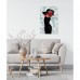 Картина на холсте Постер-лайн Девушка с букет 40x60 см