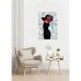 Картина на холсте Постер-лайн Девушка с букет 40x60 см