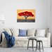 Картина на холсте Постер-лайн Красное дерево 50x70 см