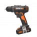 Дрель-шуруповерт аккумуляторная Worx WX100, 20 В Li-ion 1х2 Ач