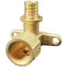 Угол Ростерм 20-1/2 с креплением на стену латунь