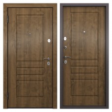 Дверь входная металлическая Страйд Летиция 860 мм левая цвет орех