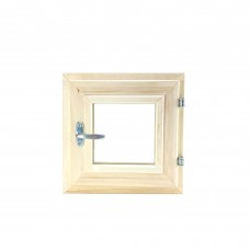 Окно для бани липа 300x300 мм