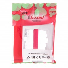 Рамка для розеток и выключателей Lezard Karina Life 1 пост горизонтальная цвет белый