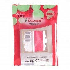 Рамка для розеток и выключателей Lezard Karina Life 1 пост горизонтальная цвет кремовый