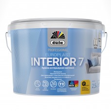 Краска для стен и потолков водно-дисперсионная Dufa Europlast 7 Interior Б1 цвет белый 2.5 л