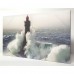 Картина на холсте Маяк в шторме 60x100 см
