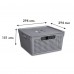 Коробка для хранения 294х294х151 см квадратная цвет серый