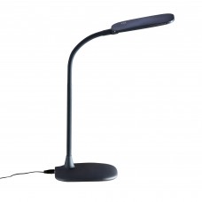 Настольная лампа светодиодная Inspire Mei, холодный белый свет, цвет черный