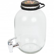 Лимонадник Гараж v3 л ø17 h24 см стекло/сталь прозрачный