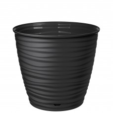 Горшок цветочный Idi Land Saffron ø22.4 h20.5 см v5.4 л пластик черный