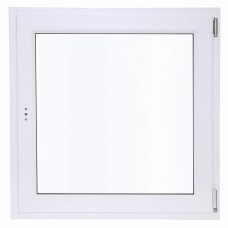 Окно пластиковое ПВХ Deceuninck одностворчатое 900х900 мм (ВхШ) правое поворотно-откидное двухкамерный стеклопакет белый