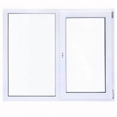 Окно пластиковое ПВХ Deceuninck двустворчатое 1200х1200 мм (ВхШ) двухкамерный стеклопакет белый