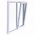 Окно пластиковое ПВХ Deceuninck двустворчатое 1200х1200 мм (ВхШ) двухкамерный стеклопакет белый