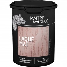 Лак декоративный Maitre Deco «Laque Mat» для лессировки матовый 1 кг Лак декоративный Maitre Deco «Laque Mat» для лессировки матовый 1 кг