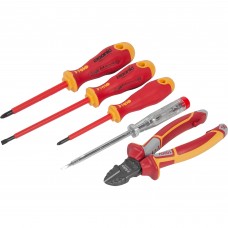 Набор отверток диэлектрических Felo Ergonic SL / PH / PZ / отвертка тестер и диэлектрическиие бокорезы 160 мм Набор отверток диэлектрических Felo Ergonic SL / PH / PZ / отвертка тестер и диэлектрическиие бокорезы 160 мм