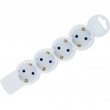 Колодка 4 розетки с заземлением и шторками 16 А Колодка 4 розетки с заземлением и шторками 16 А