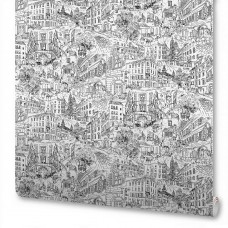 Обои флизелиновые New Age Citi Life черно-белые 1.06 м 167215-92