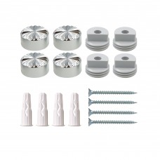 Крепление для зеркала 18 мм металл/пластик рифленое цвет хром 4 шт. Крепление для зеркала 18 мм металл/пластик рифленое цвет хром 4 шт.