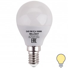 Лампа светодиодная Bellight Е14 шар 5 Вт 430 Лм теплый белый свет
